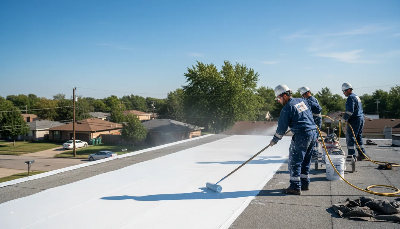 Commercial roof coating in Elbridge, NY near me